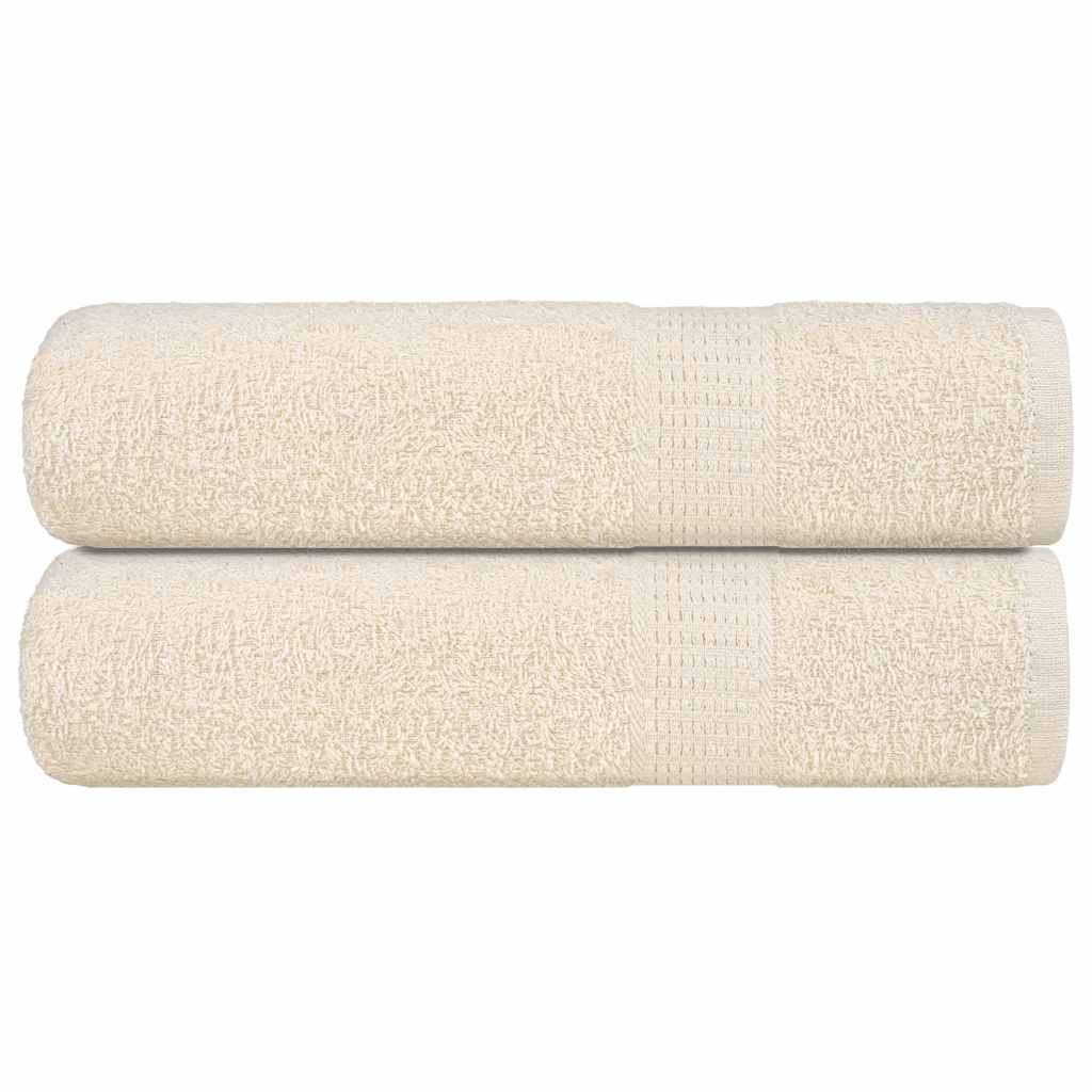 Toallas de ducha Vidaxl 2 st 70x140 cm 360 g m² 100% de crema de algodón