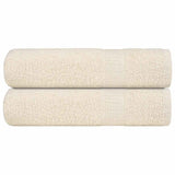 VidaXL Bath towels 2 ST 100x150 cm 360 g m² 100% cotton cream -colored