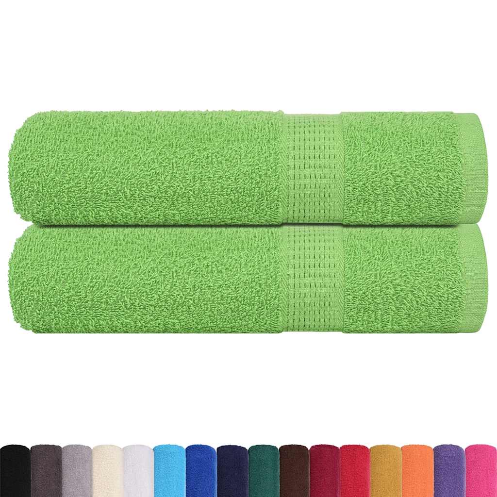 Vidaxl Bath towels 2 ST 100x150 cm 360 g m² 100% cotton apple green