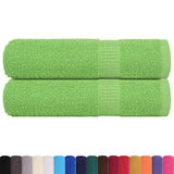 Vidaxl Asciugamani da bagno 2 ST 100x150 cm 360 g m² 100% di mela di cotone verde