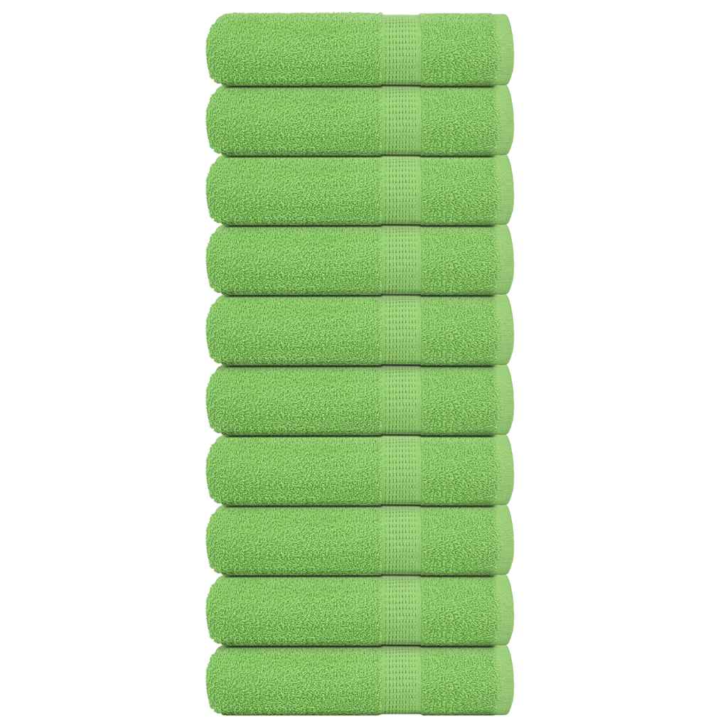 Vidaxl Bath towels 10 pcs 100x150 cm 360 g m² 100% cotton apple green