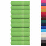 Vidaxl Bath towels 10 pcs 100x150 cm 360 g m² 100% cotton apple green