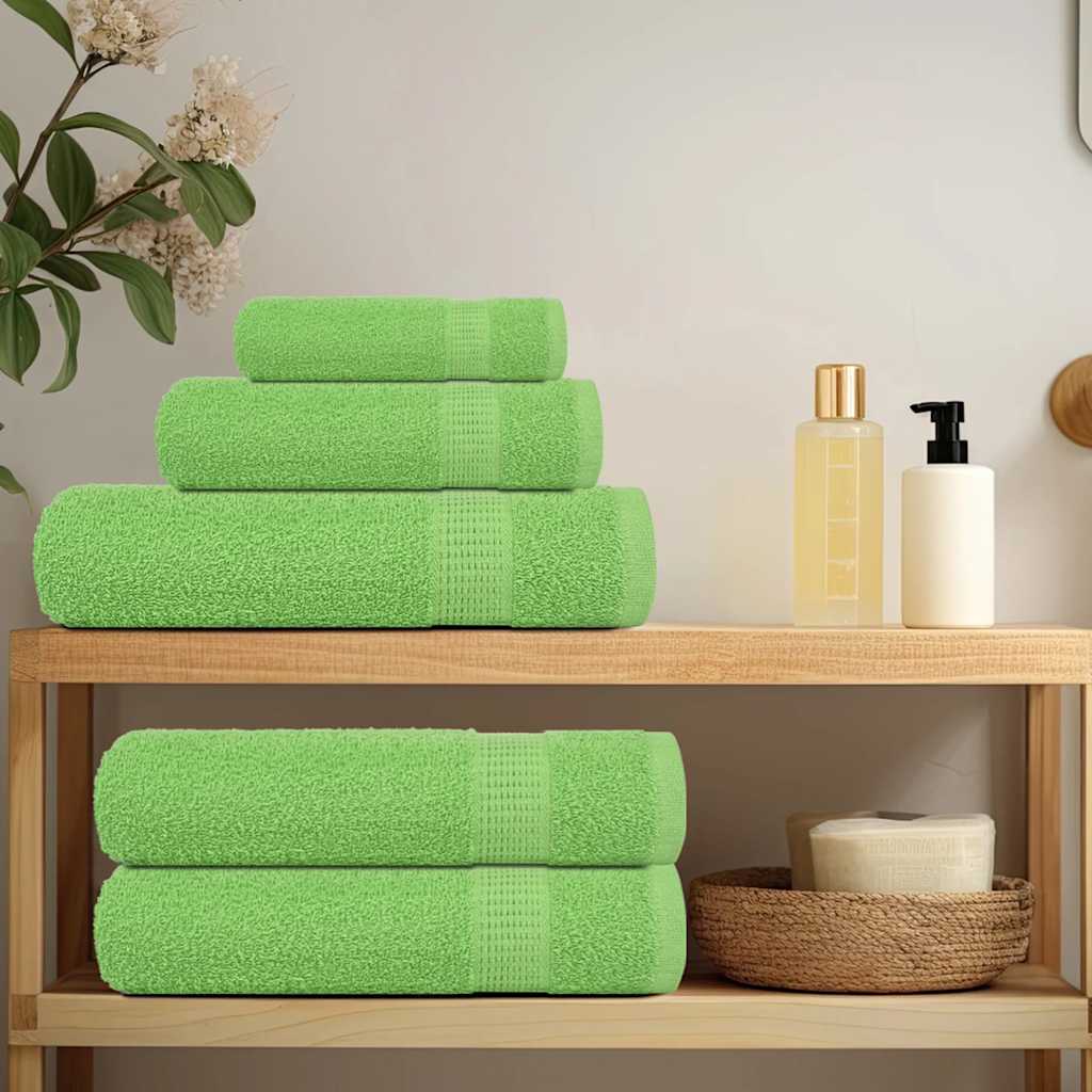 Vidaxl Asciugamani da bagno 10 pezzi 100x150 cm 360 g m² 100% di mela di cotone verde