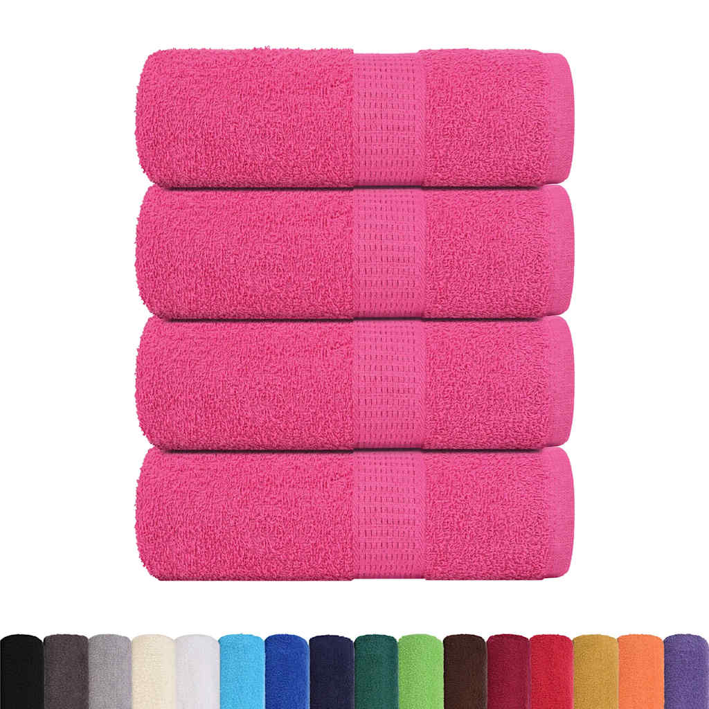 Vidaxl zeepdoekjes 4 st 30x30 cm 360 g m² 100% katoen roze