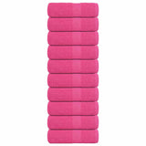 Vidaxl zeepdoekjes 10 st 30x30 cm 360 g m² 100% katoen roze