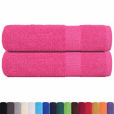 Vidaxl Bath Handels 2 St 100x150 cm 360 g m² 100% bomullrosa