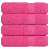 Vidaxl Bath towels 4 ST 100x150 cm 360 g m² 100% cotton pink