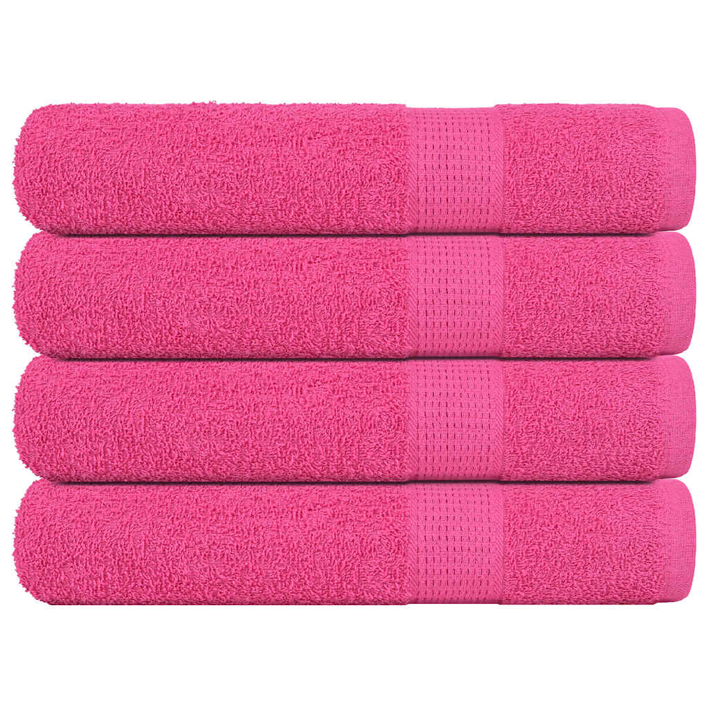 Vidaxl handdoeken 4 st 100x200 cm 360 g m² 100% katoen roze