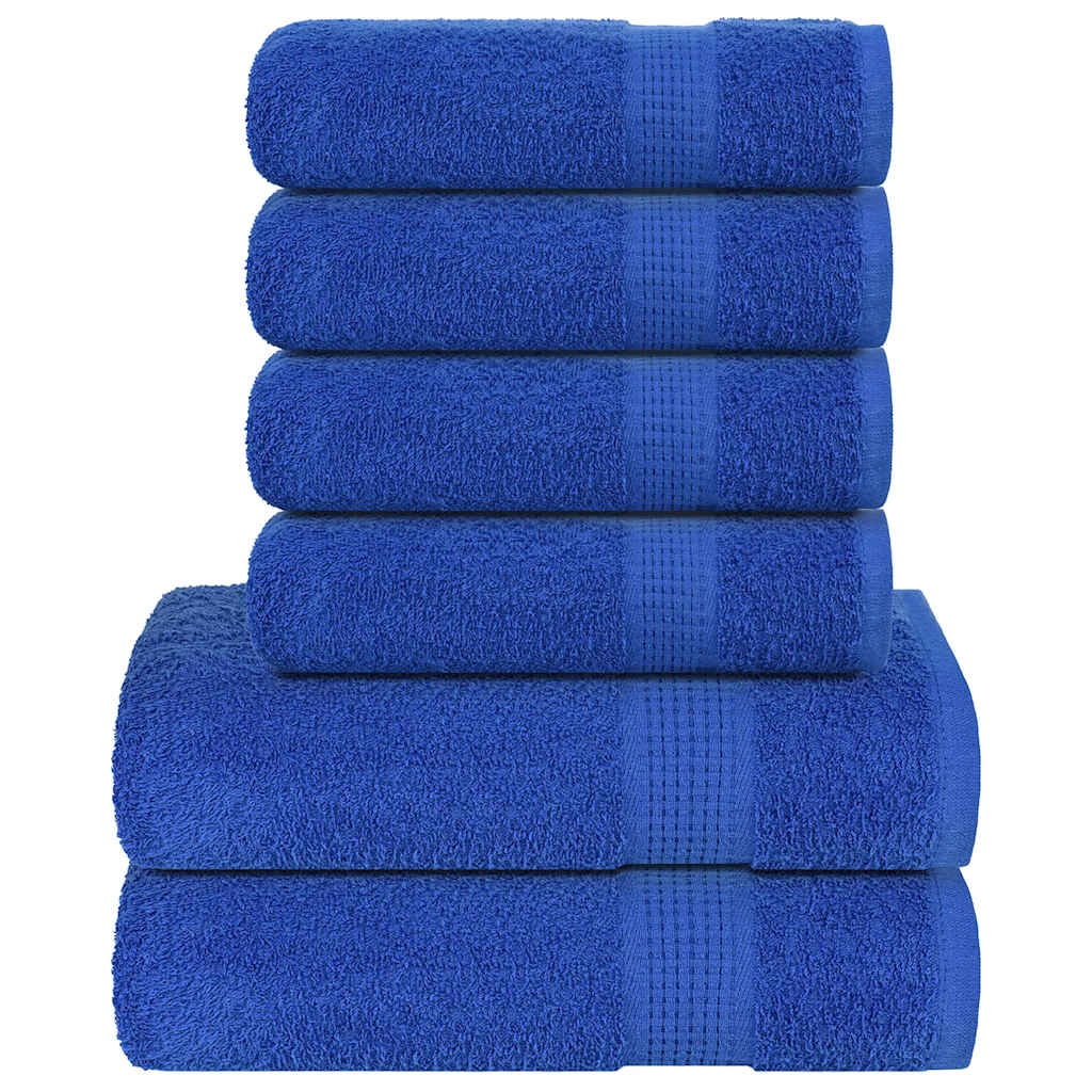 Vidaxl 6-delige handdoekenset 360 g m² 100% katoen blauw