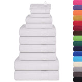 Vidaxl 12-piece towel set 360 g m² 100% cotton white