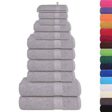 Vidaxl 12-piece towel set 360 g m² 100% cotton gray