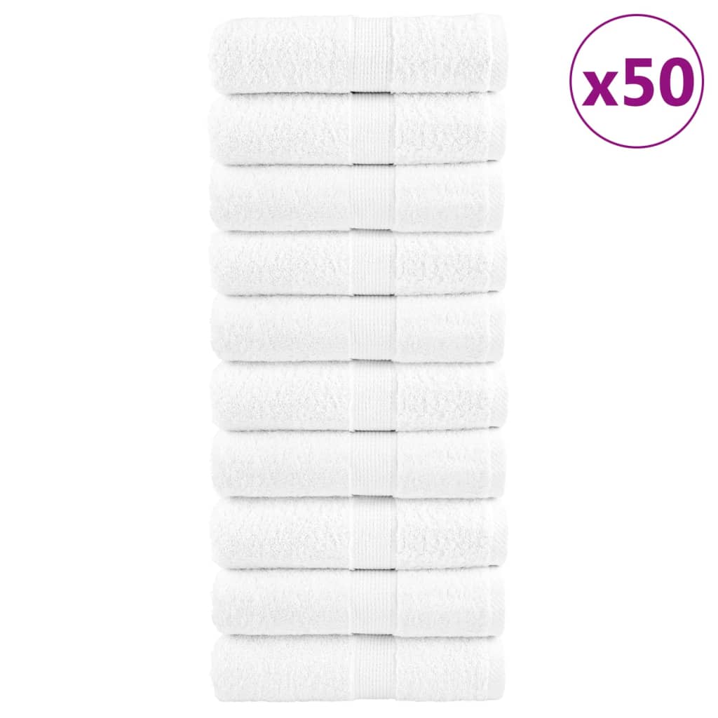 Vidaxl Gäste Wipes Solund 50 PCs 600 g m² 30 x 30 cm Weiß