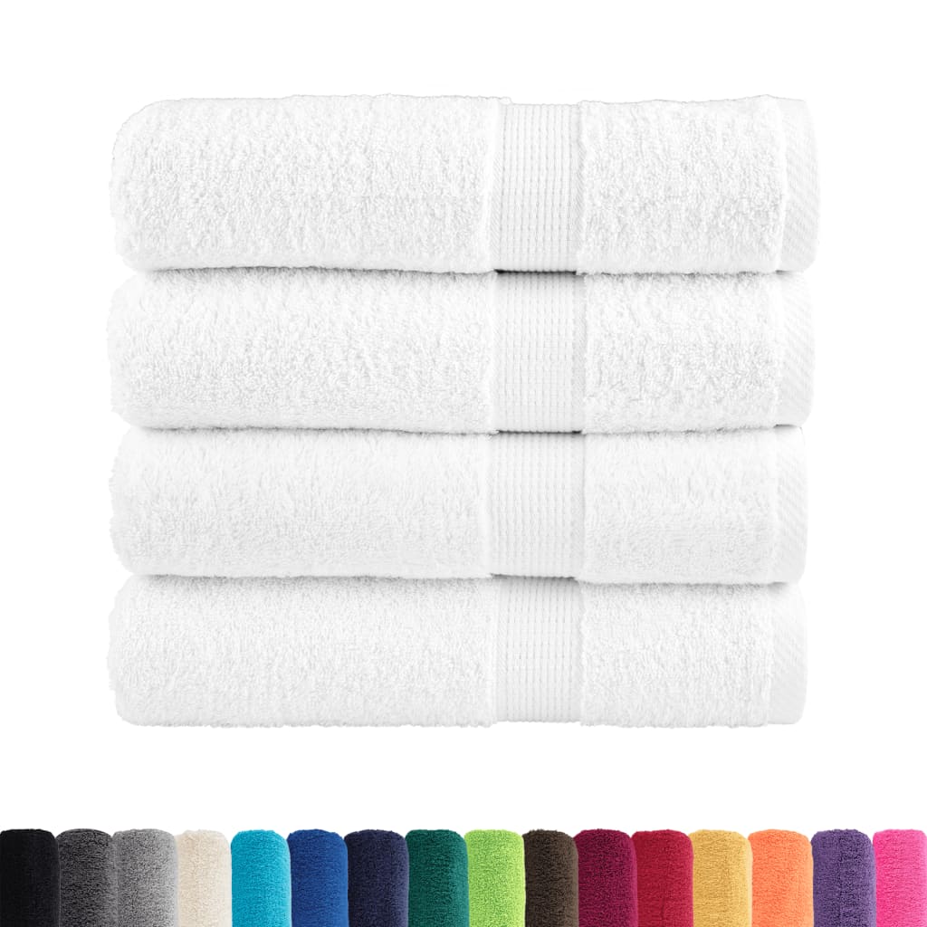 Vidaxl Towels Solund 4 pcs 600 g m² 50x100 cm white