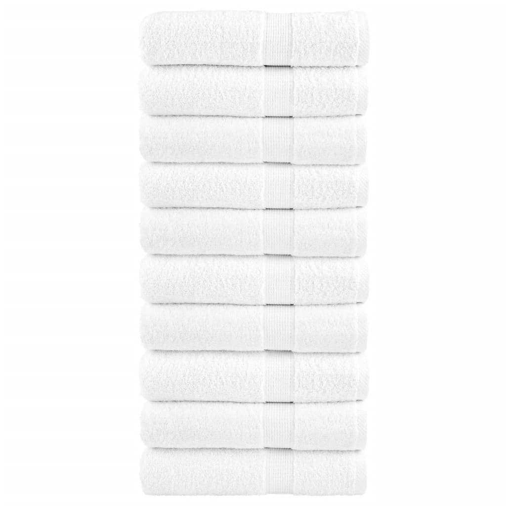 Serviettes de bain vidaxl solund 10 st 600 g m² 100x150 cm blanc