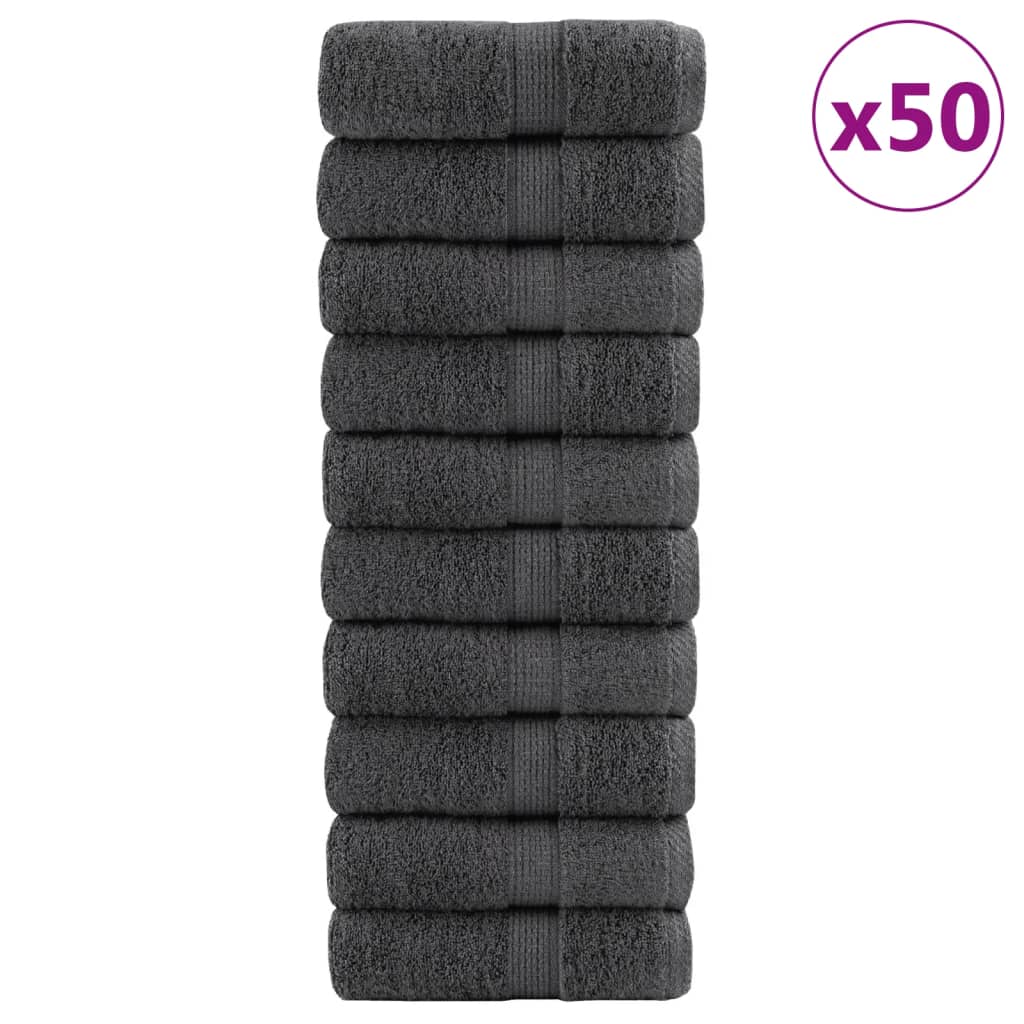 Vidaxl gościa chusteczki solund 50st 600 g m² 30x30 cm antracytowy