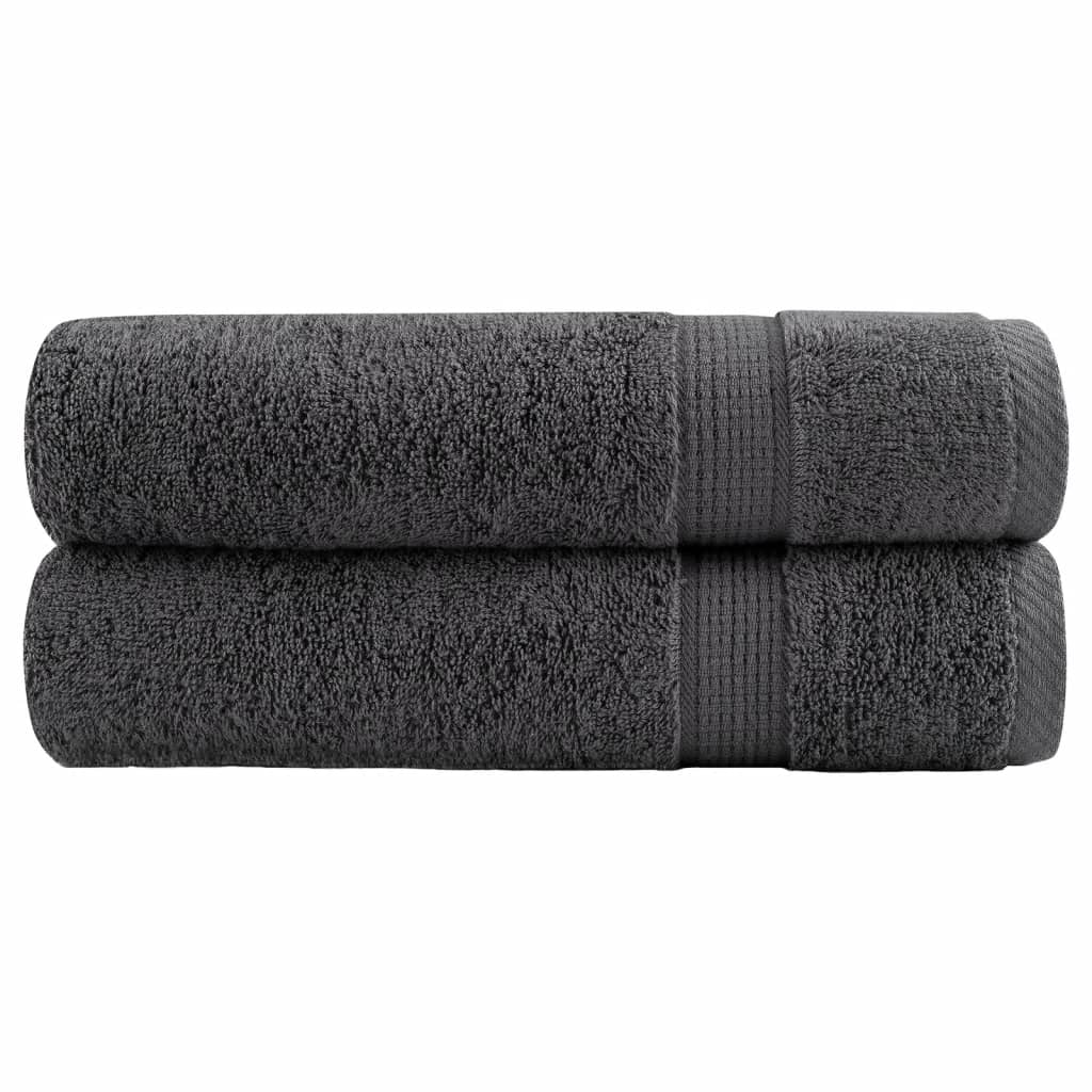 Vidaxl towels Solund 2 pcs 600 g m² 50x100 cm anthracite colored