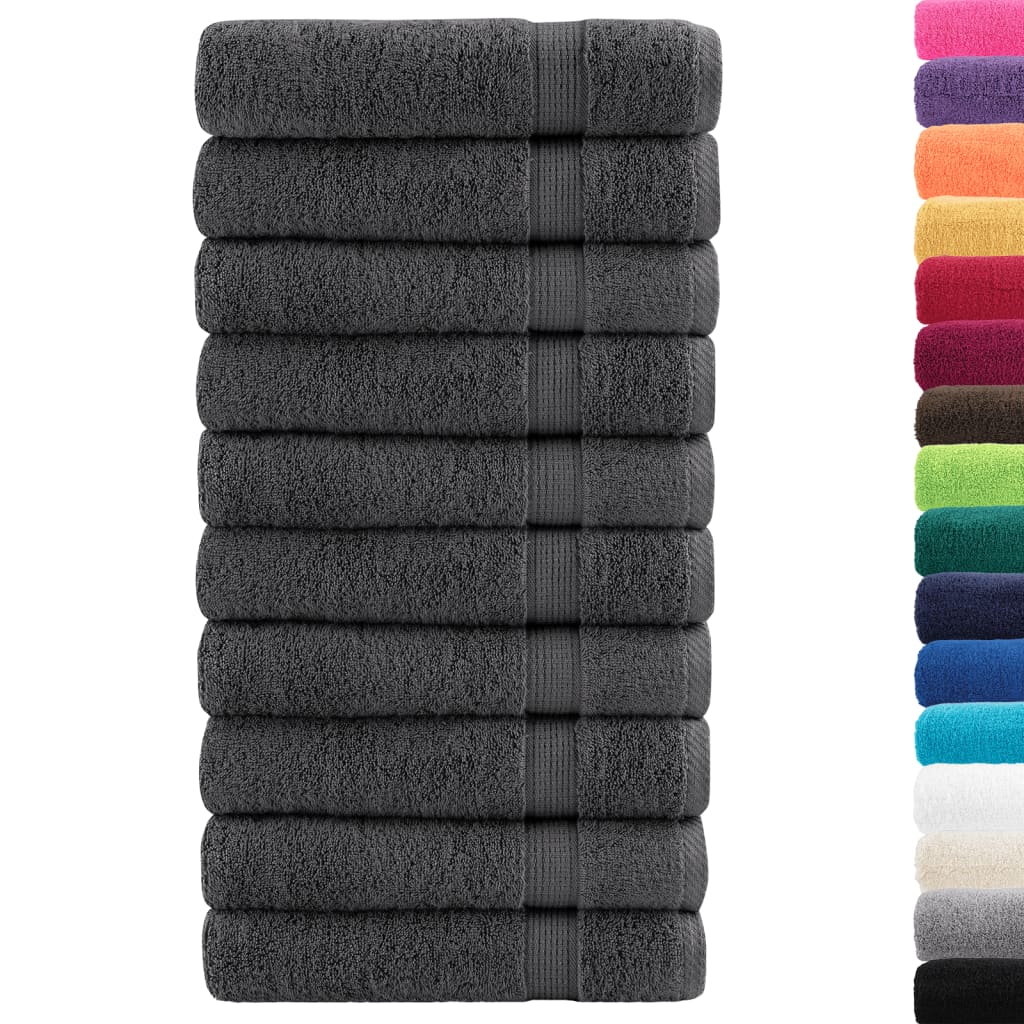 Vidaxl Towels Solund 10 pcs 600 g m² 50x100 cm anthracite color