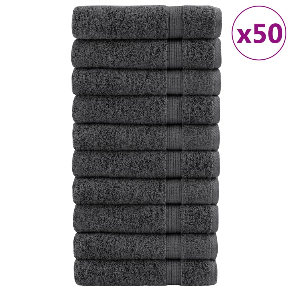 Vidaxl brisače Solund 50 pcs 600 g m² 50x100 cm antracitna barva