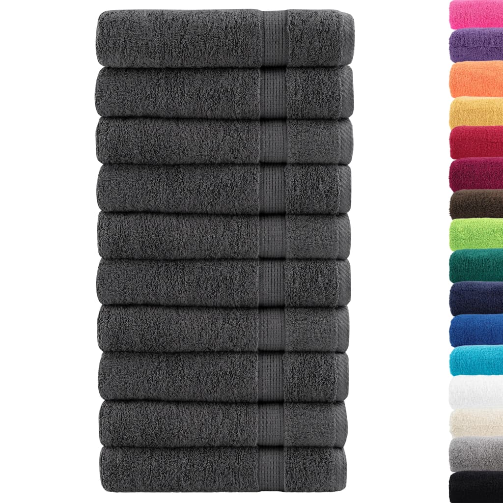 Vidaxl Towel Folitie 50 PC 600 g m²/x100 cm Anthhracit Faarf