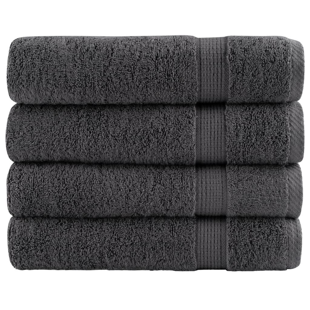 Vidaxl Bath brisače Solund 4 PCS 600 g m² 70x140 cm antracit