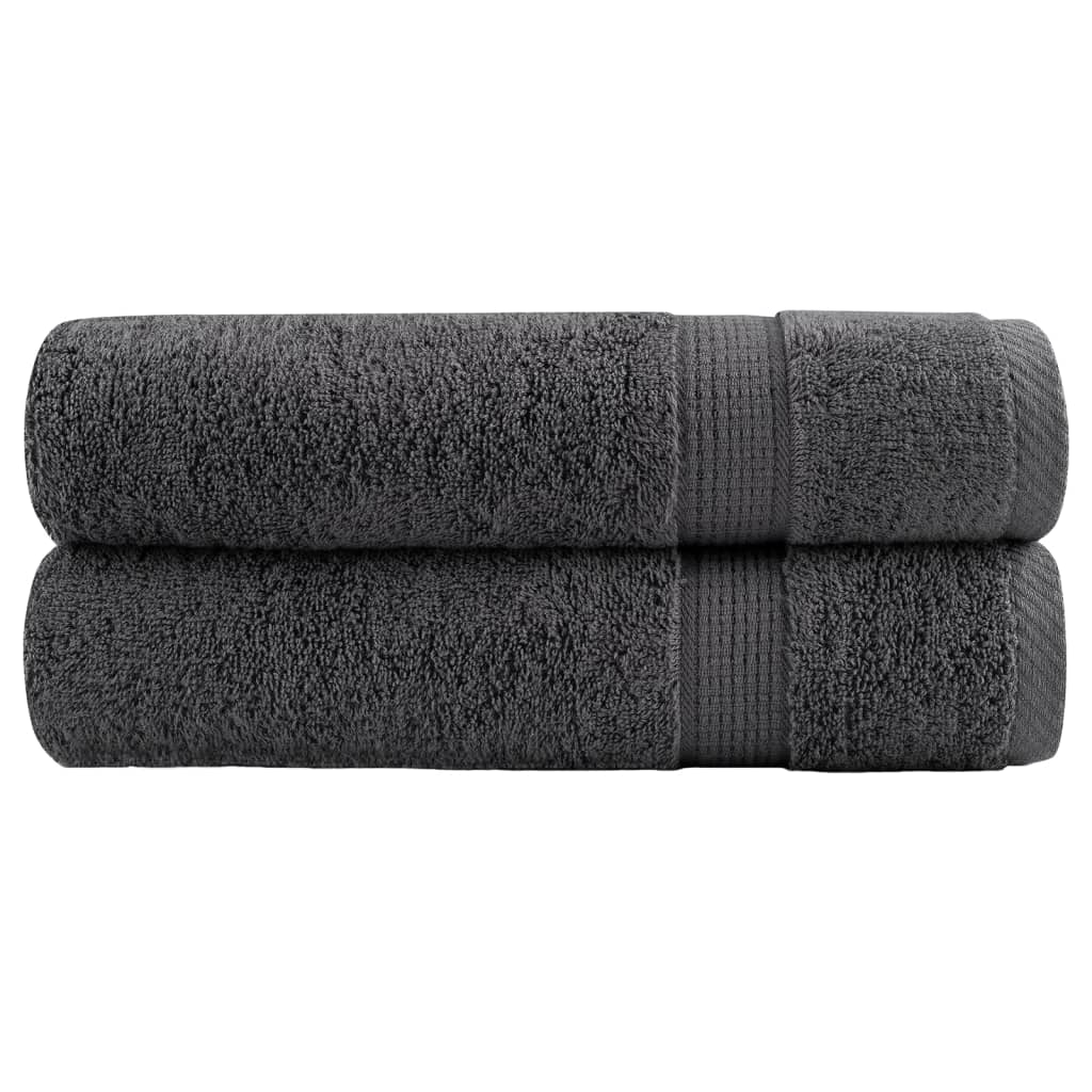 Vidaxl Bath Towels Solund 2 PCS 600 g M² 100x150 cm Anthracite