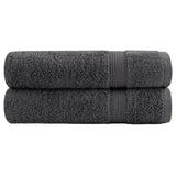 Serviettes de bain Vidaxl Solund 2 pcs 600 g m² 100x150 cm anthracite