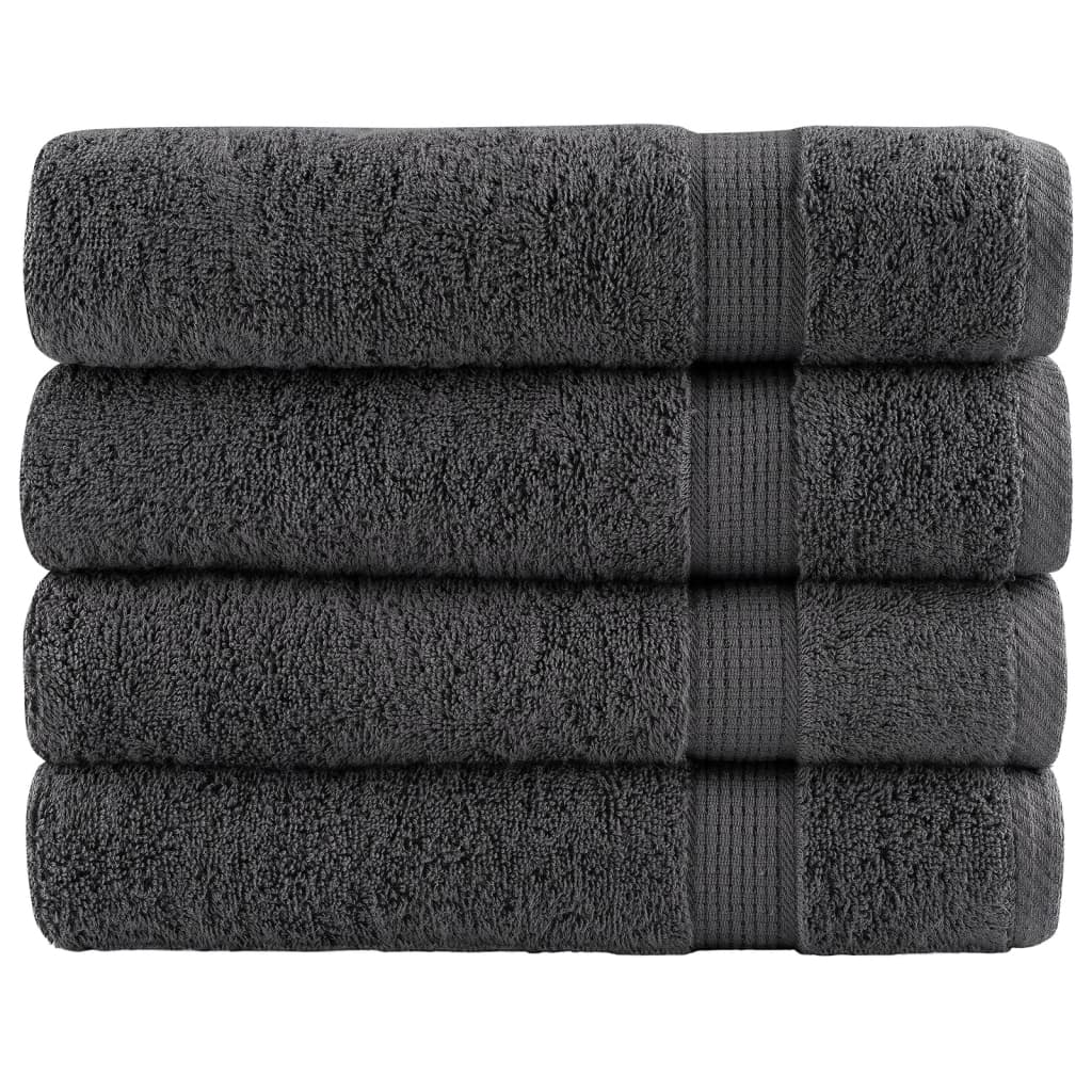 Vidaxl Bath towels Solund 4 pcs 600 g m² 100x150 cm anthracite