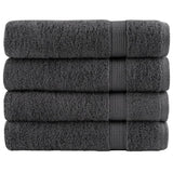 Vidaxl Bath brisače Solund 4 PCS 600 g m² 100x150 cm antracit