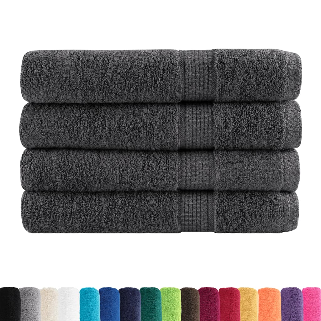 Vidaxl Sauna Cloths Solund 4 PCS 600 g m² 80x200 cm Anthracite Color