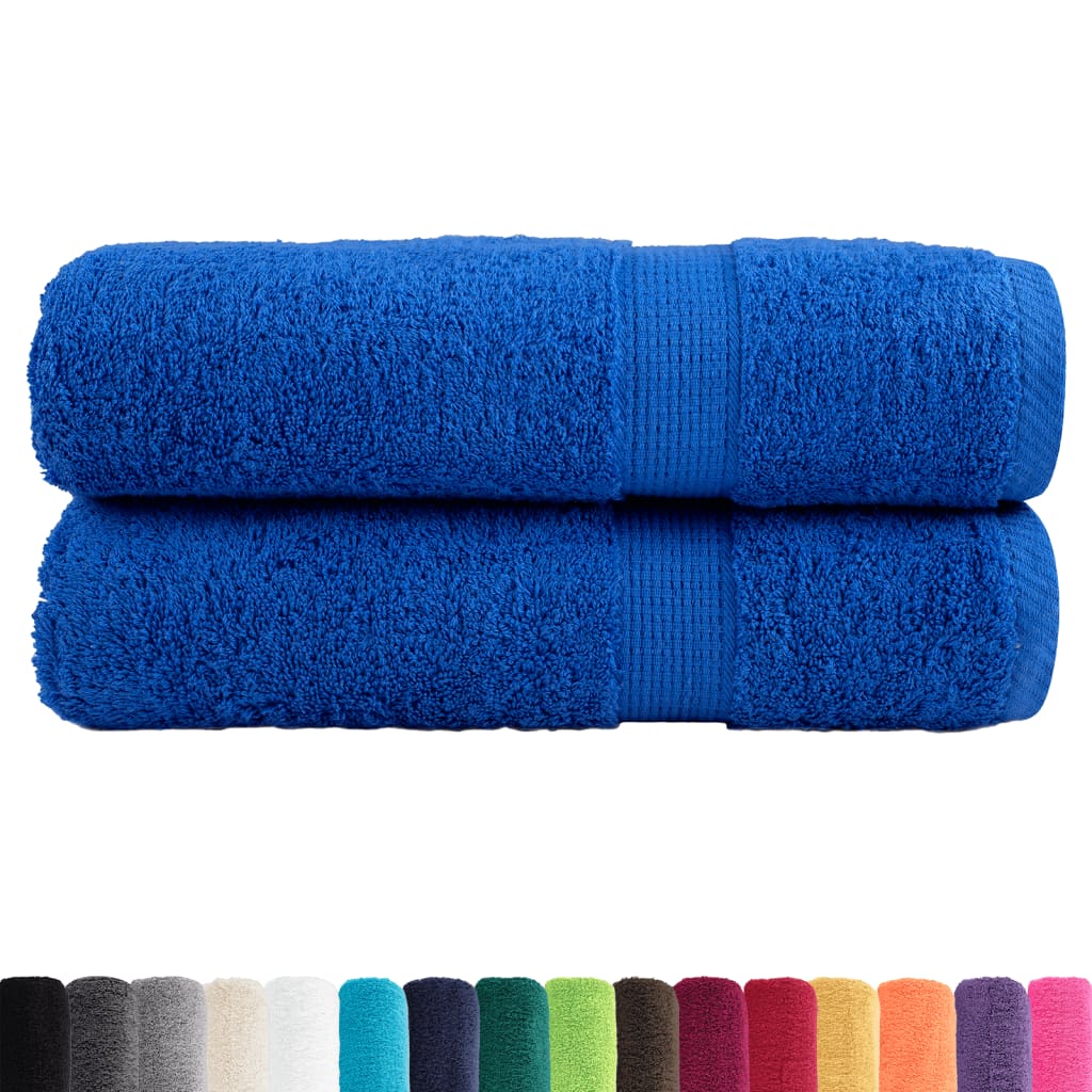 Vidaxl Bath Towels Solund 2 PCS 600 G m² 100x150 cm blå