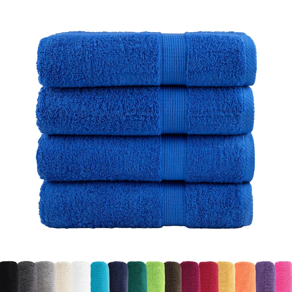 Vidaxl Bath towels Solund 4 pcs 600 g m² 100x150 cm blue