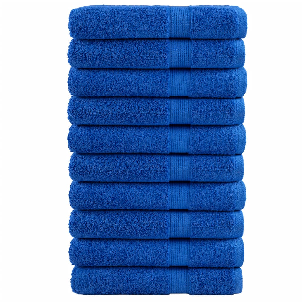 VidaXL Towels Solund 10 pcs 600 g m² 100x200 cm blue