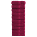 Vidaxl invité lingettes solund 10 pcs 600 g m² 30x30 cm bordeaux rouge