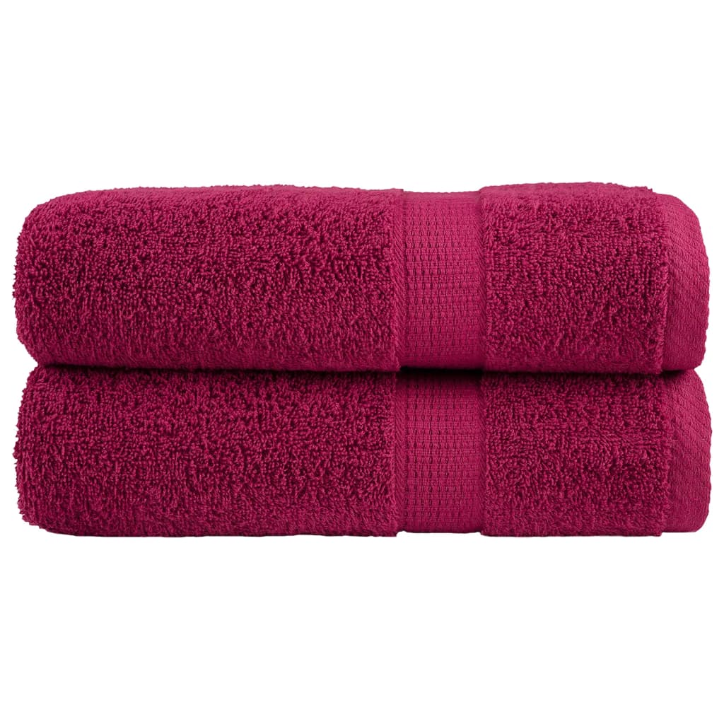 Vidaxl Towels Solund 2 pcs 600 g m² 50x100 cm Bordeaux red