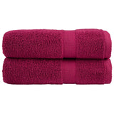 Vidaxl Towels Solund 2 pcs 600 g m² 50x100 cm Bordeaux red