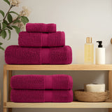 Vidaxl Bad Towel loliten 2 PCs 600 g m² 70x140 cm Bordeaux rout