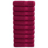 Vidaxl Bath towels Solund 10 pcs 600 g m² 100x150 cm Bordeaux