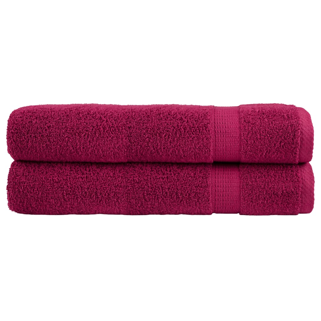 Vidaxl Sauna Cloths Solund 2 PCS 600 g m² 80x200 cm Bordeaux Red