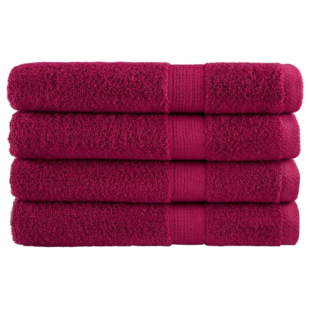 Vidaxl Towels Solund 4 pcs 600 g m² 100x200 cm Bordeaux red