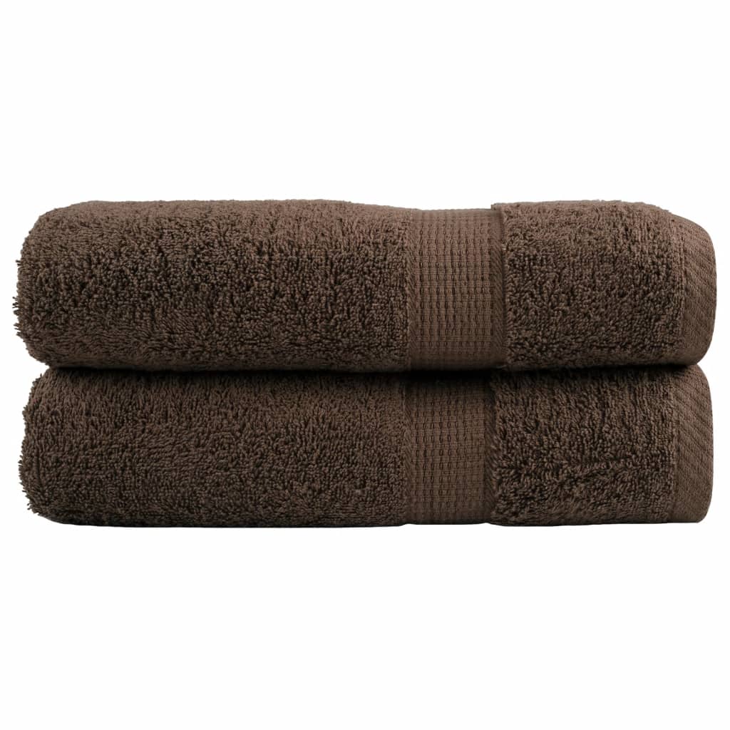 Vidaxl Bath Towels Solund 2 PCS 600 g M² 70x140 cm brun