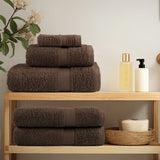 Vidaxl Bath towels Solund 4 pcs 600 g m² 70x140 cm brown