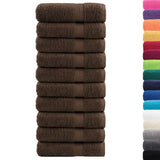 Vidaxl Bath Towels Solund 10 St 600 g m² 100x150 cm brun