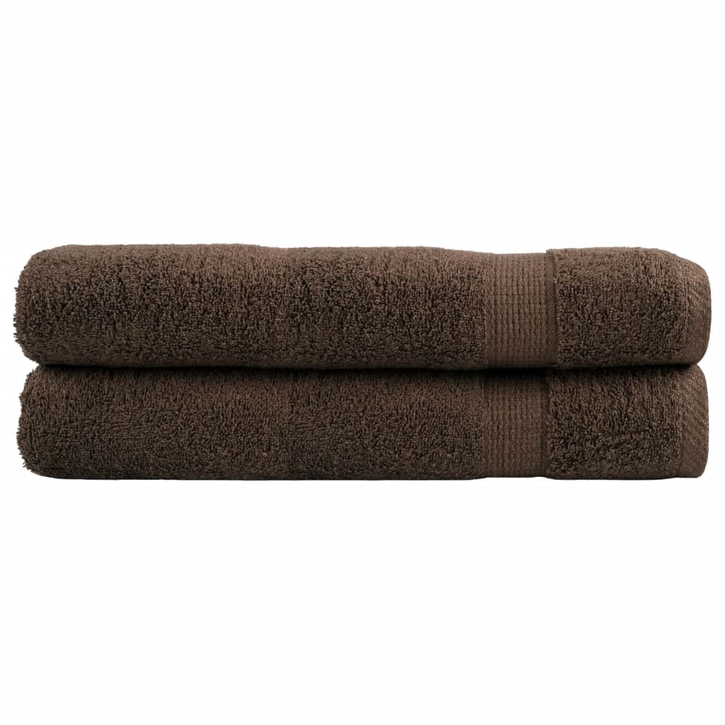 Vidaxl Towels Solund 2 pcs 600 g m² 100x200 cm brown