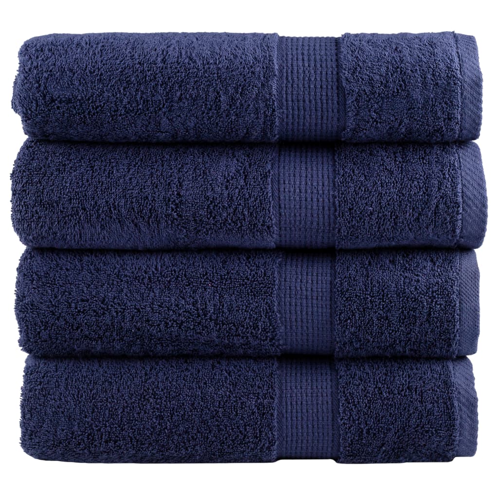 Vidaxl Towels Solund 4 pcs 600 g m² 50x100 cm Marine blue