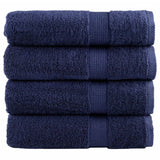 Vidaxl Bad Towel Solits 4 PCS 600 g m² 740 cm Marine Blo