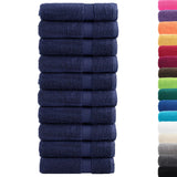 Vidaxl Bath Towels Solund 10 St 600 G m² 70x140 cm Marine Blue