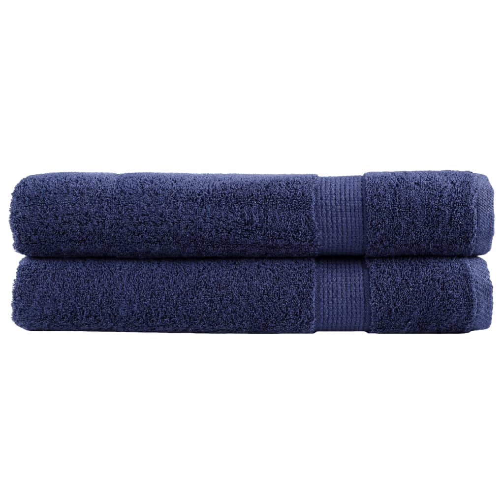 Vidaxl Sauna Cloths Solund 2 PCS 600 g m² 80x200 cm Navy Blue