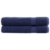 Vidaxl Sauna Cloths Solund 2 PCS 600 g m² 80x200 cm Navy Blue