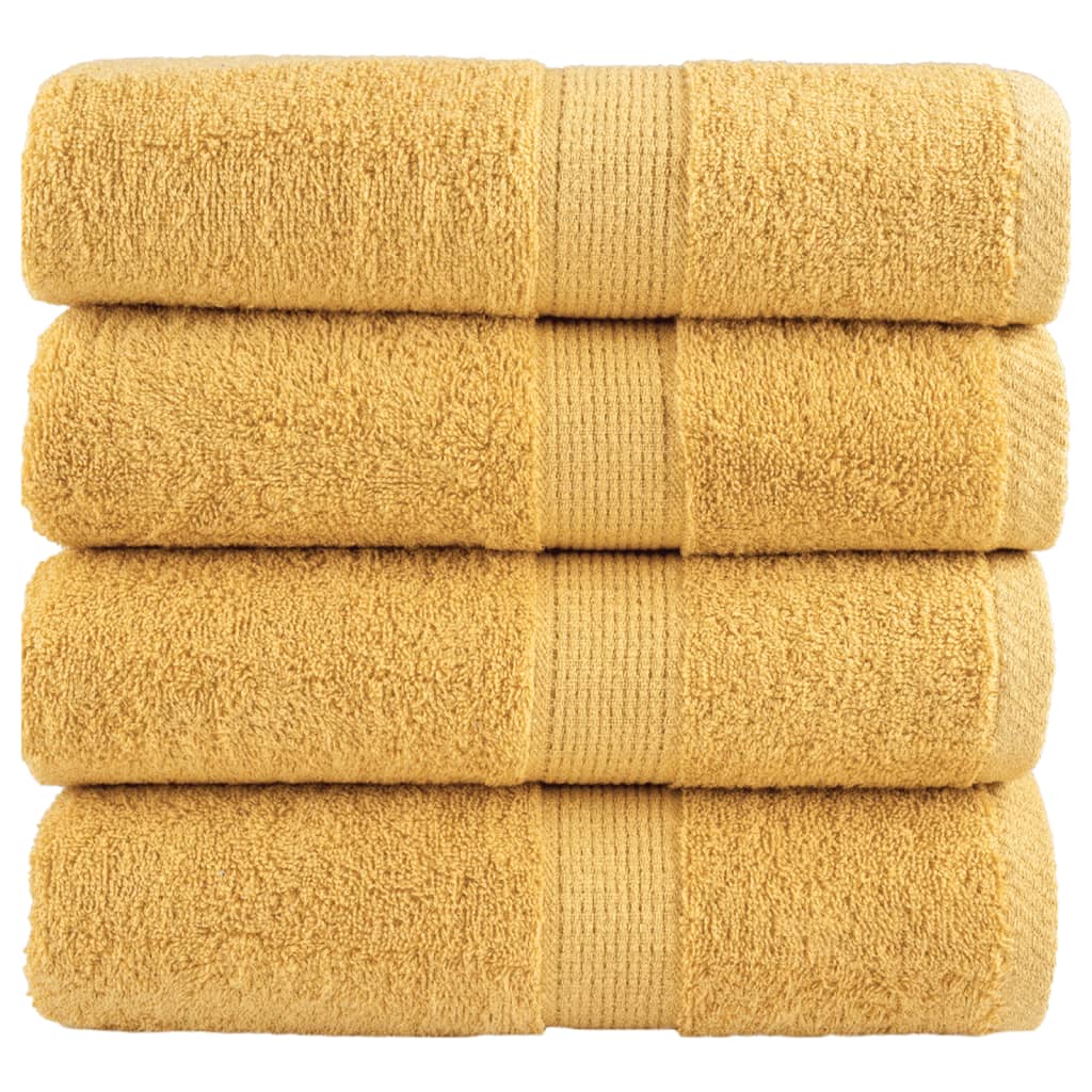 Vidaxl Guest Wipes Solund 4 PCS 600 g m² 30x50 cm Gold coloré