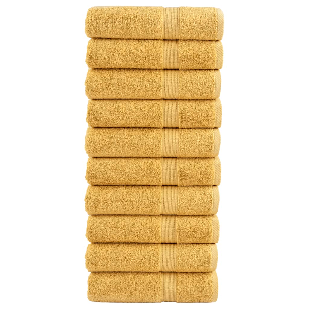 Vidaxl Towel Sole 10 PCS 600 g m²/x100 cm Gold faarweg